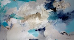 Ocean View by Natasha Barnes - Original Painting on Box Canvas sized 72x40 inches. Available from Whitewall Galleries